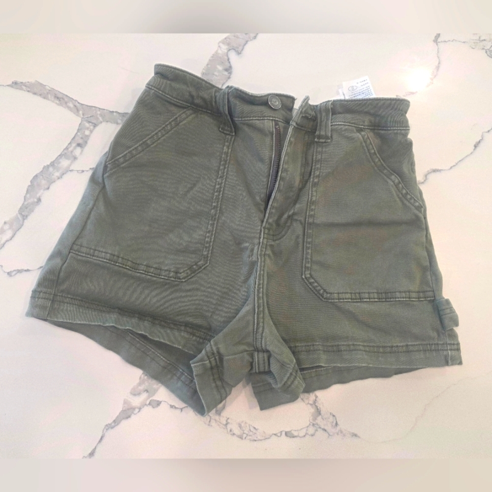 Hollister Sage Green Women's Cargo Shorts Girl's XS